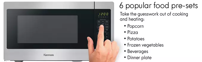 Kenmore auto cook menu 73093 Microwave Oven