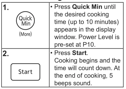 Panasonic cooking time setting NN SN973S