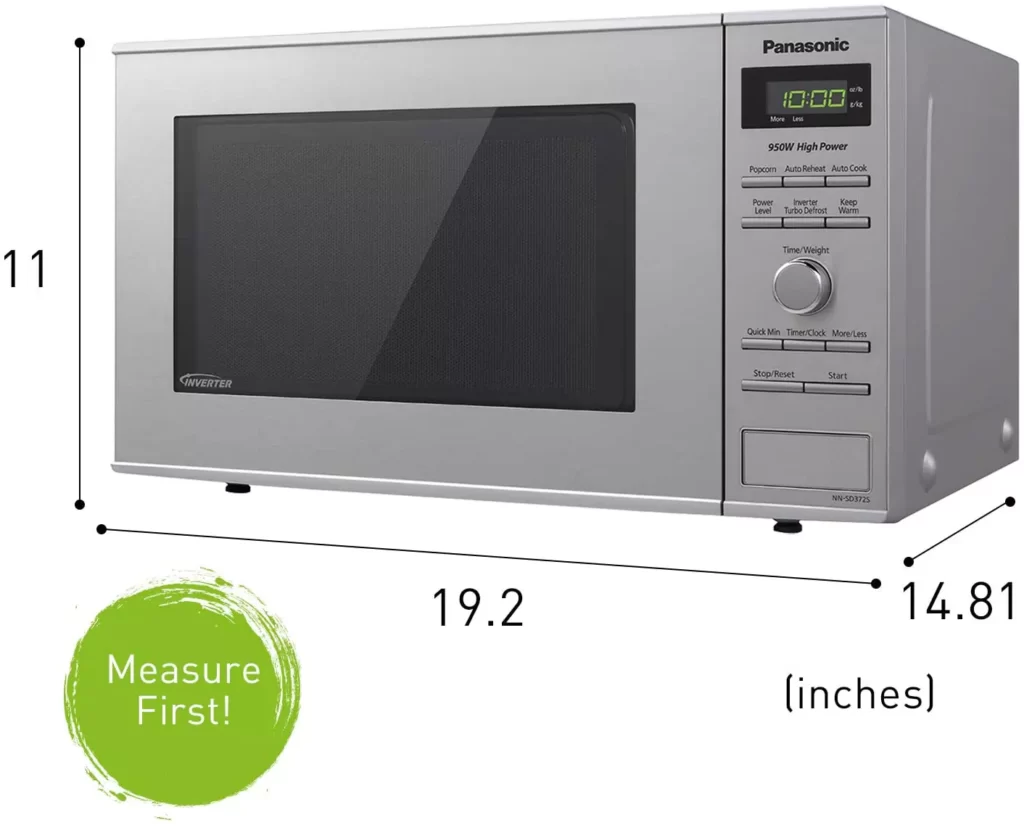 Panasonic inverter microwave dimension