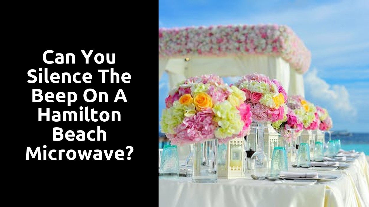 Can you silence the beep on a Hamilton Beach microwave?