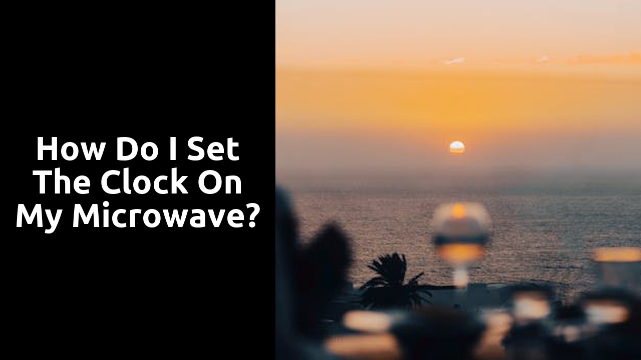 How do I set the clock on my microwave?