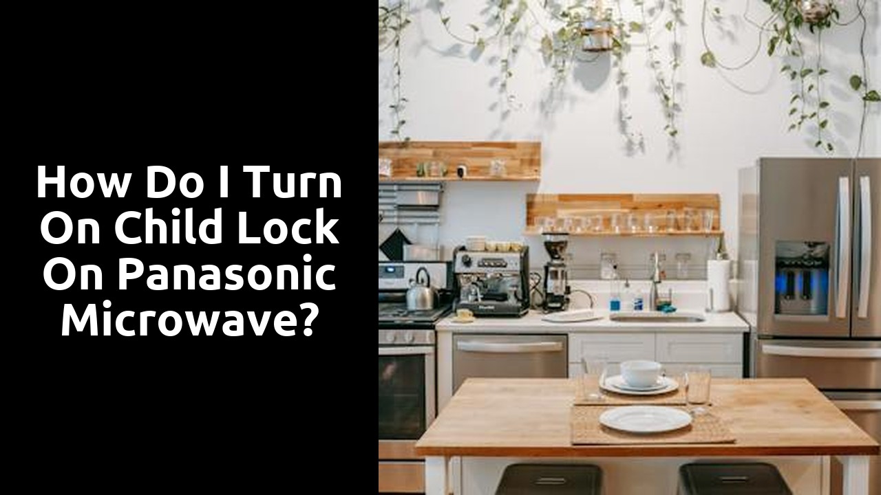 How do I turn on child lock on Panasonic microwave?