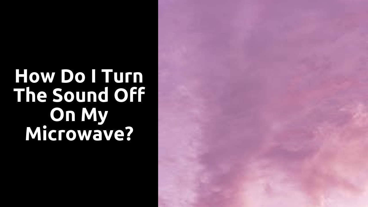 How do I turn the sound off on my microwave?