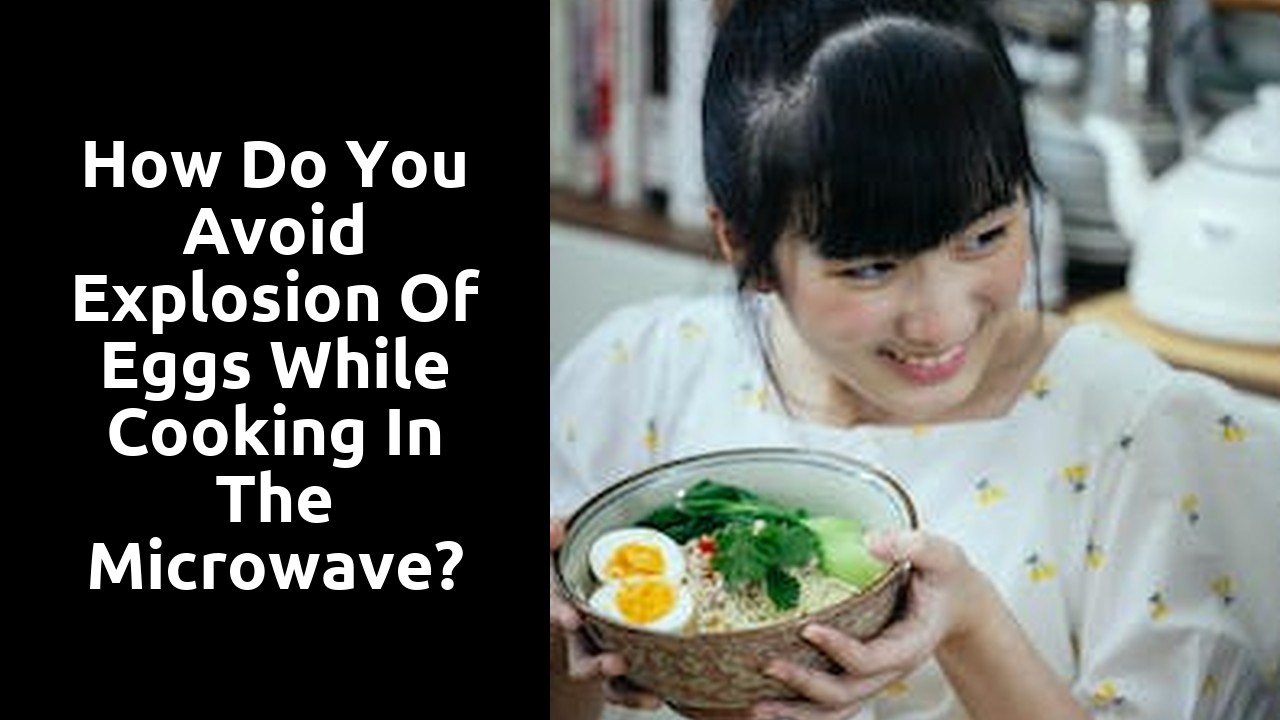 How do you avoid explosion of eggs while cooking in the microwave?