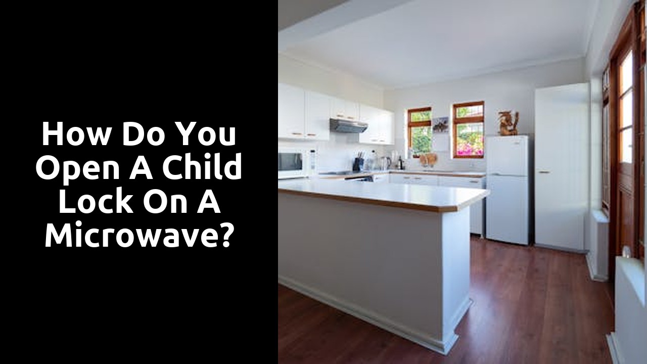 How do you open a child lock on a microwave?