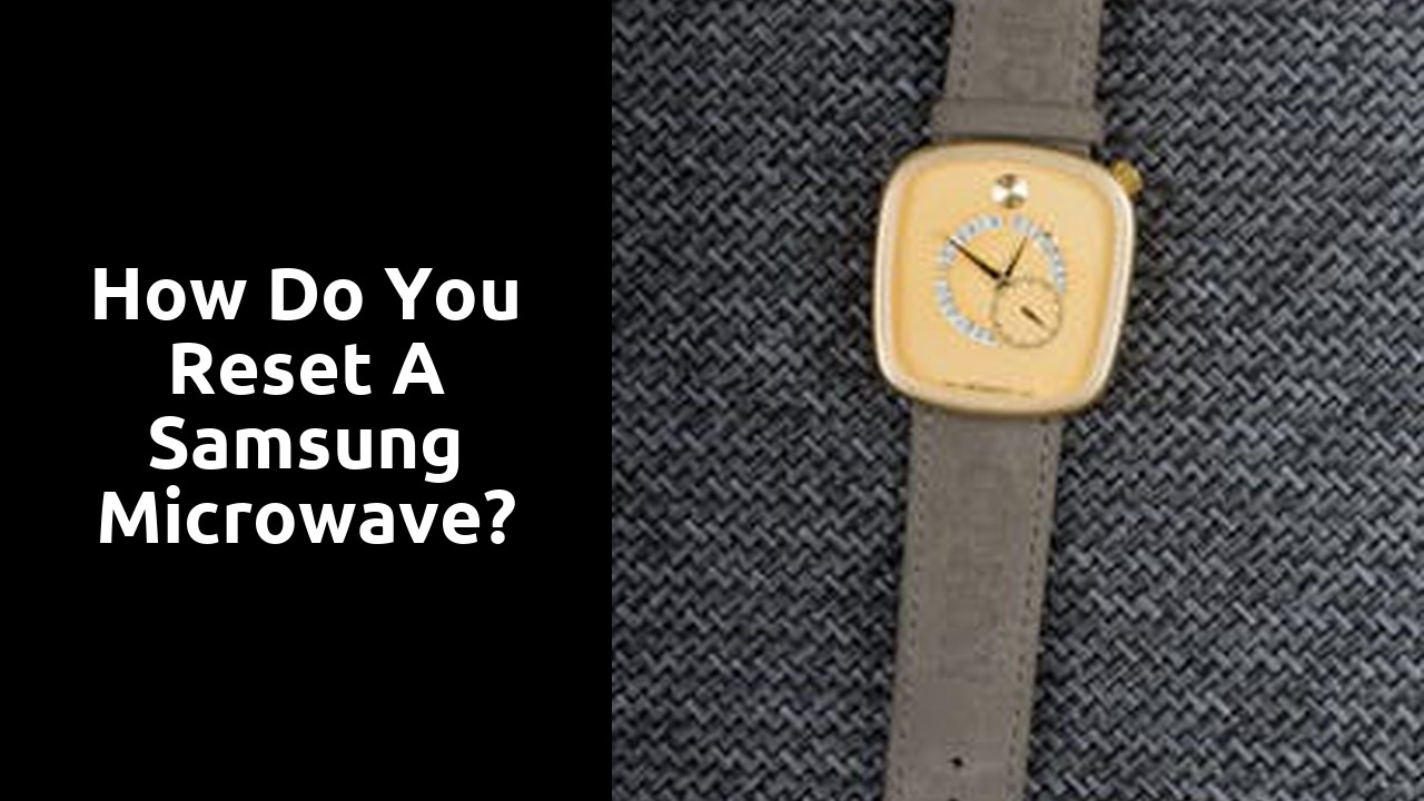 How do you reset a Samsung microwave?