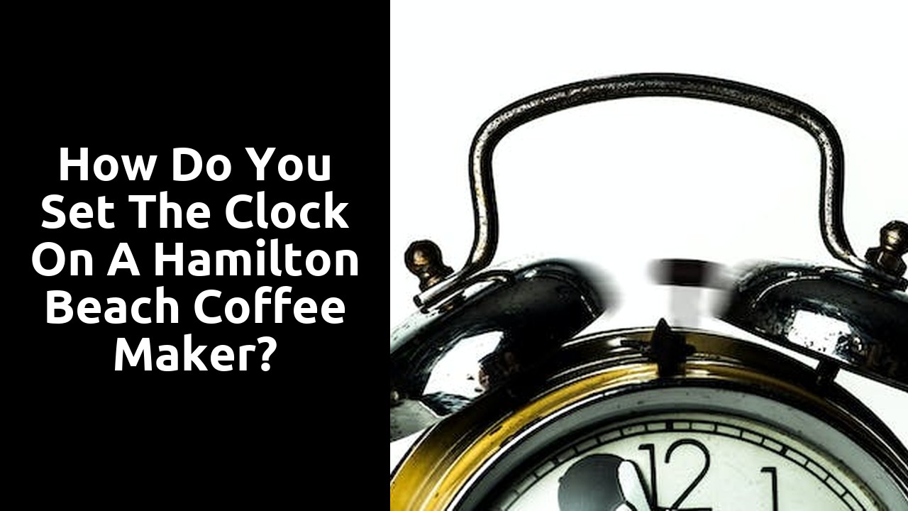 How do you set the clock on a Hamilton Beach coffee maker?