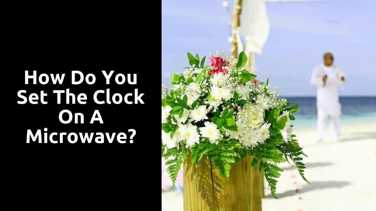 How do you set the clock on a microwave?