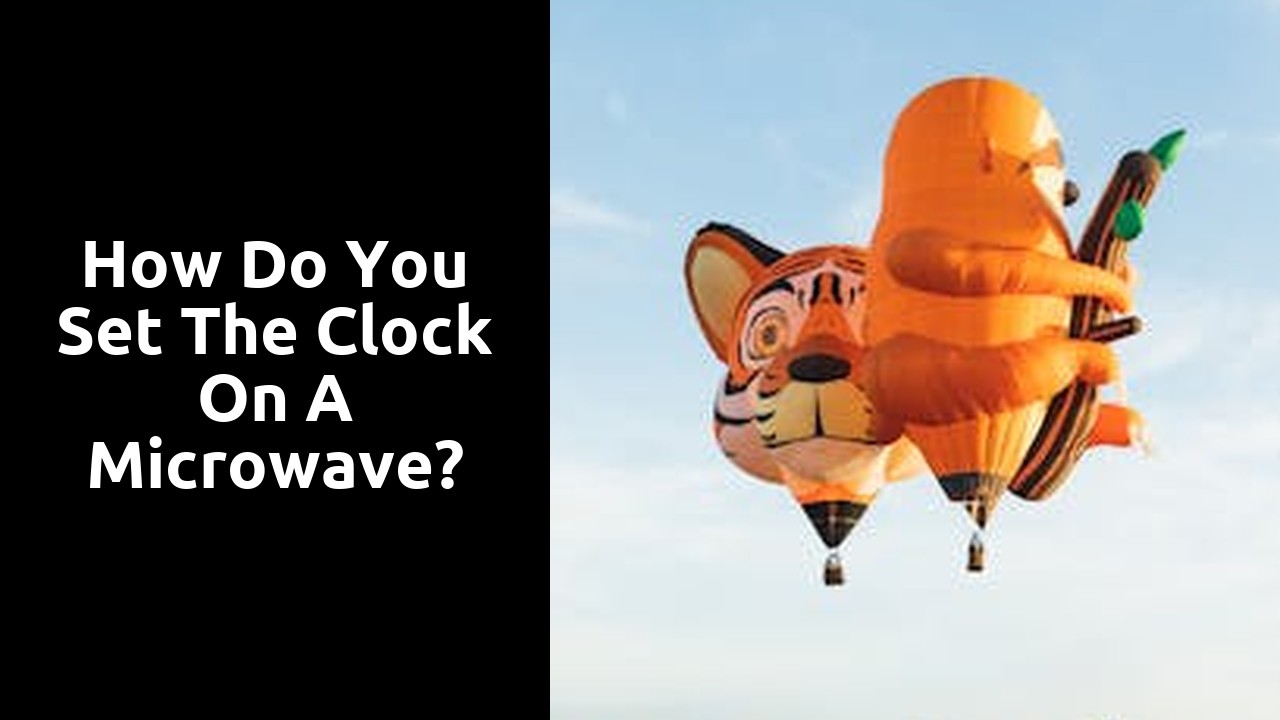 How do you set the clock on a microwave?