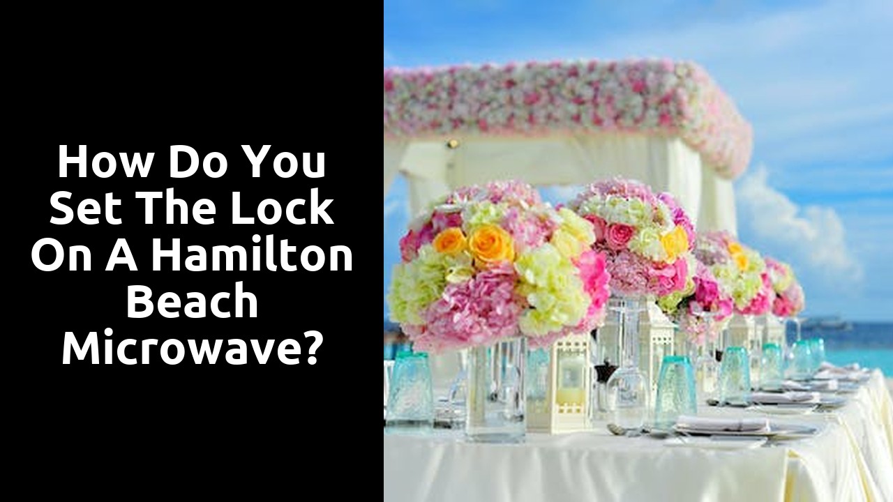 How do you set the lock on a Hamilton Beach microwave?