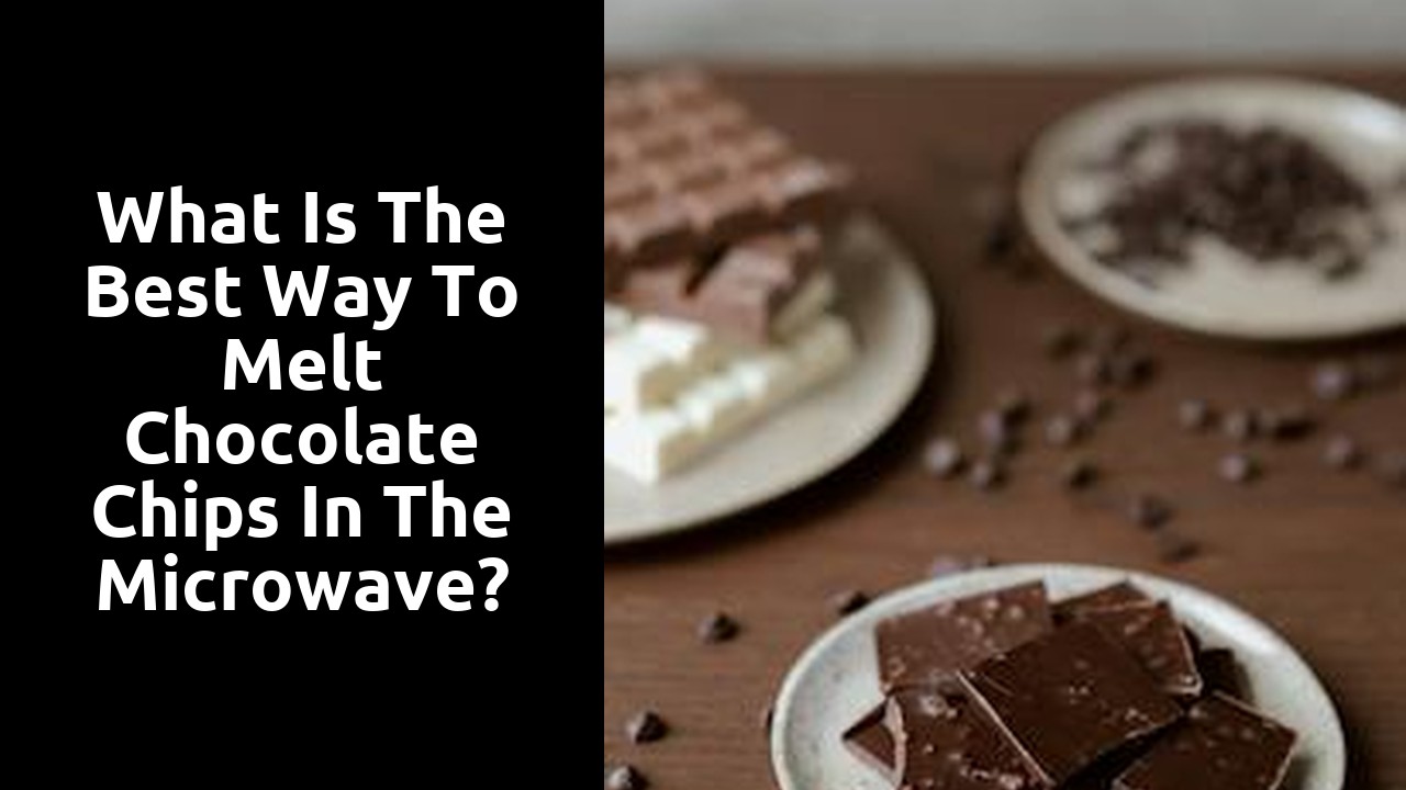 What is the best way to melt chocolate chips in the microwave?