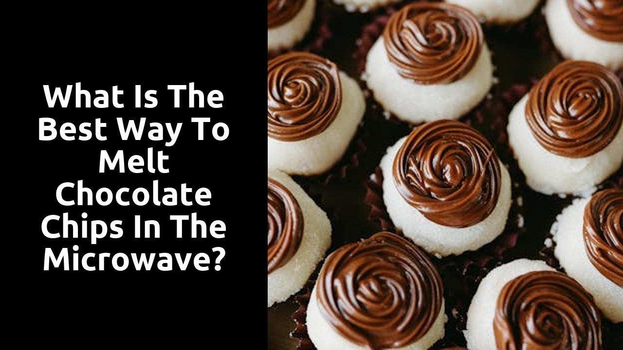 What is the best way to melt chocolate chips in the microwave?