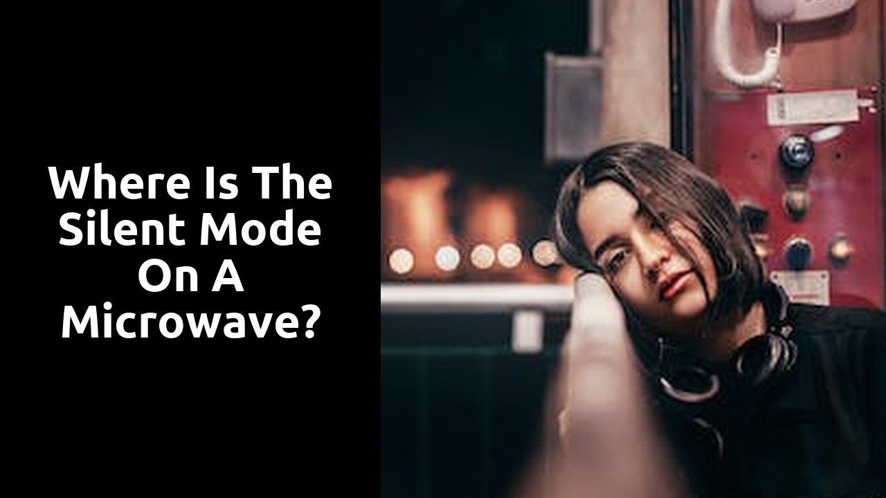 Where is the silent mode on a microwave?